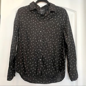 Madewell Black Long-Sleeve Button Down Shirt